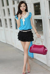 SYGA Women's Glossy Patent Leather Handbag Kiss Lock Purse Top Handle Handbag Suitable Gift for a festival,occasion,Birthday(ROSE RED)