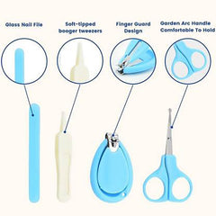 SYGA Baby, Infant and Toddler Grooming Kit with Scissors - Unique Baby Shower Gift for Girls and Boys (Blue)