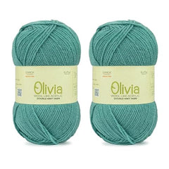 Ganga Acrowools Acrylic Olivia,Double Knit Yarn. Hand Knitting&Crochet Yarn. Oekotex Class 1 Certified. Pack of 2 Balls-100Gms Each. Shade No-Olv012, Maroon