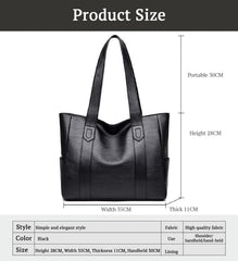 SYGA Women's Crossbody Bag, Single Shoulder Strap, Zipper Closure, Genuine Leather, Black
