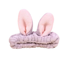 MOMISY Elastic Women's Lovely Hair Band Wash Face Spa Headband-Washable Facial Band Makeup Wrap Headbands Fits All Head Sizes (Purple Pink/)