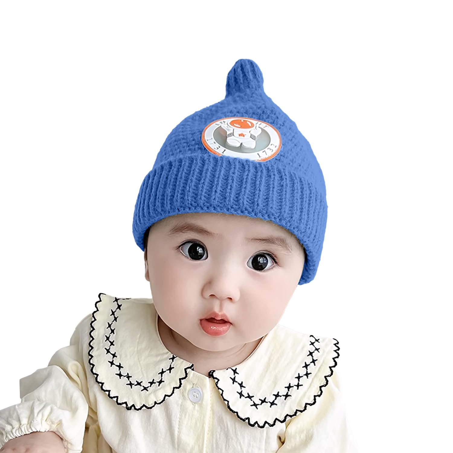 SYGA Baby Winter hat Baby Woolen Knitted Unisex Hat -Blue(6-18
