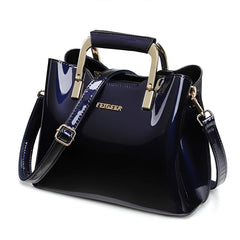 SYGA Women Elegant Glossy Handbag - Stylish Bucket Bag for Modern Women
