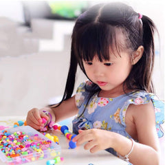 SYGA Plastic Beads for Kids Crafts Children's Jewelry Making Kit DIY Bracelets Necklace Hairband and Rings Craft Kits Birthday for 4, 5, 6, 7-Year-Old Little Girls(DIYBeadsSet-9) Multicolor