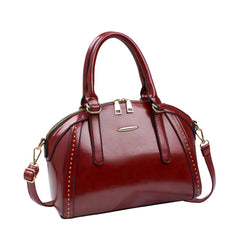 SYGA Women’s Tote Bag | Stylish Horizontal Handbag with Zipper Closure & Rivet Design | Daily Use Shoulder Bag