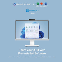 ASUS AiO V470,13th Gen Intel Core i3-1315U, 27" FHD,100Hz,All-in-One PC(16GB RAM/512GB SSD/Windows 11/Office 24/Retractable Camera/Wireless Keyboard & Mouse/M365 Basic (1Year)*) V470VAB-KWPE002WS