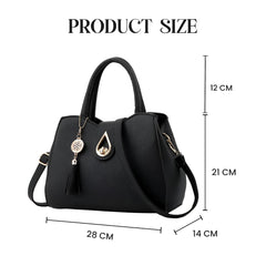 Syga Women's Elegant Handbag Stylish Crossbody Shoulder Bag with Tassel Charm