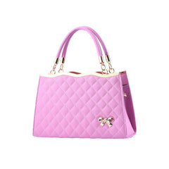 SYGA Women's Handbag with Bow Detail Elegant Shoulder Bag with Zipper Closure & Multiple Pockets