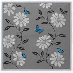 Homerz Premium Bed Server Food Mat Reversible Bed Server, Mattress Protector for Home | Food Mat for Kids, Size 36x36 inch, Double Side use Kitchen, Cupboard, Drawer, Wardrobe (Brown Lotus New)
