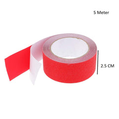 SYGA Non Slip Safety Grip Tape for Stairs Steps 2.5 cm Wide and 5 Meter Long - Indoor Outdoor Non Skid Friction Abrasive Adhesive_Black