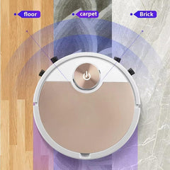 ALL IN ONE SOLUTION Robot Vacuum Cleaner with Mop, High Suction, Smart Gyro Navigation, Carpet Auto Boost, Slim, Quiet, App Control Robotic Vacuum Cleaner for Hard Floor/Carpet/Pet Hair (Gold)