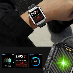 WatchOut WearPods Smartwatch with Wireless Earbuds, GPS Fitness Tracker, Music Storage, Heart Rate, Always-on HD Display, Best Headphones & Smart Watch in one Gift (Orange Army)