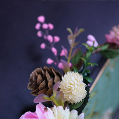 SYGA Flower Tiara Headband and Flower Floral Hair Bands Floral Garland For Women Bride Wedding Vine Tiara Bridal Crown Hair Accessory - Pink