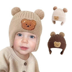 SYGA Winter Warm Ear Protection Knitted Cute Pompom Baby Hat (2-6Year)