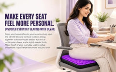 DEVAR Silicone Gel Seat Cushion, Rectangular