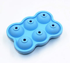 SYGA 1 Piece 6 Cavity Ice Ball Maker Mould Silicone Ice Cube Trays with one Funnel