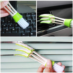 Syga Duster Automotive Air Conditioner Cleaner and Brush, Dust Collector Cleaning Cloth Tool for Keyboard, Window, White, 16.5 x 4 cm