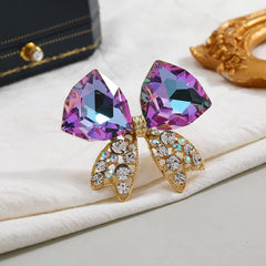 SYGA Brooch FULLTIE Pin Fashion Crystal Rhinestone Jewellery Pin Vintage Accessories Decoration Clothing Bouquet Brooches for Bridal Women Girl (PURPLE)
