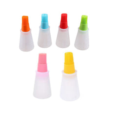 SYGA 1 Silicone Cooking Oil Bottle with Basting Brush (Assorted Colour)