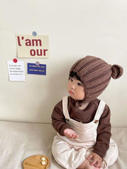 MOMISY Baby's Wool Beanie (MOMISY_Brown_6 Months-18 Months)