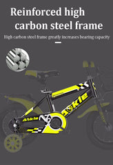 SYGA Bicycles for Kids 3-6 Years Children's Basket Bicycle Magnesium Alloy (14 INCH, Yellow)