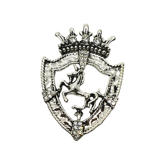 SYGA Brooch Cross-Border Alloy Retro Boys Clothing Corsage Pin Men's Chest Suit Accessories(Ancient Silver)
