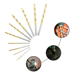 SYGA 50Pcs Twist Drill Bit Set, Titanium Coated High Speed Steel, Mini Drill Bit, Micro Precision 1/1.5/2/2.5/3mm Drill Tool