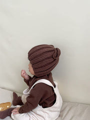 MOMISY Baby's Wool Beanie (MOMISY_Brown_6 Months-18 Months)