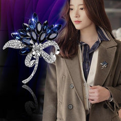 SYGA Brooch Pin Fashion Crystal Rhinestone Jewellery Pin Vintage Accessories Decoration Clothing Bouquet Brooches for Bridal Women Girl- S15