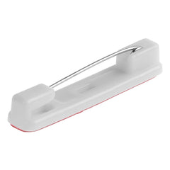 SYGA 100 Pices Self-Adhesive Bar Office Safety Pins for ID Badge Crafting (White)