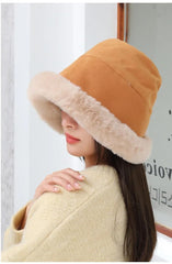 SYGA Women's Cold and Windproof Ear Protection Basin Hat Mongolian Hat for Adult Black