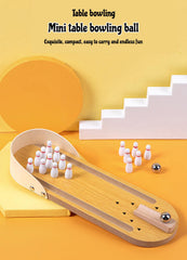 SYGA Children's Wooden Bowling Game Set, Wood Pins and Balls, Interactive Toy for Kids