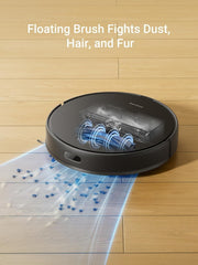 DREAME D9 Max Gen2 Robot Vacuum Cleaner, 6000Pa Vacuum Robot with Mop Function, Movable Brush, Multi-Floor Maps, Ideal for Carpets, Hard Floors and Pet Hair, Black, 285 Minutes