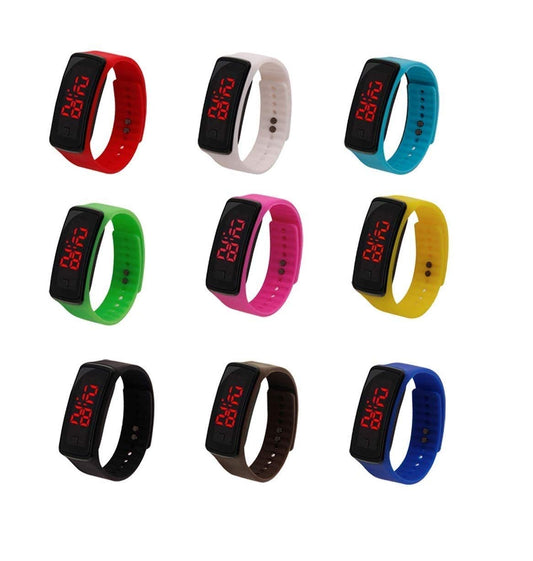 SYGA Pack of 100 LED Sports Digital Wrist Watch for Kids(Color May Vary)
