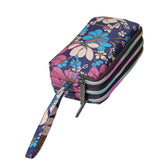 SYGA Women's Clutch Canvas Art Three-Layer Long Wallet Women's Handbag Large Capacity Key Coin Purse Casual Mobile Phone Bag