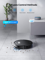 Laresar Robot Vacuum Cleaner With Mop, 4500Pa Robotic Vacuum 180 minutes runtime With Auto Carpet Boost, Ultra Thin Robot Hoover For Pet Hair, Smart App Control, Compatible with Alexa(Evol 3) - Black