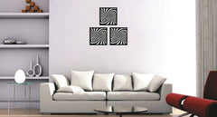 SYGA Black Set of 3 Acrylic Design Wall Decorative Frames