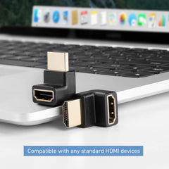 SYGA HDMI 2.1 8K Male to Female 90 Degree Right Angle Bend Adapter for Computer TV Ultra HD Adapter
