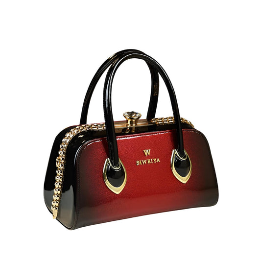 SYGA Women's Luxury Handbag | Diamond Lock & Chain Detail | Elegant Shoulder & Messenger Purse