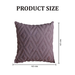 MOMISY Corduroy Cushion Throw Pillow Covers, Diamond, 45 x 45 cm, 18 x 18 inch (2, Purple2)