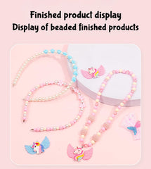 SYGA Beads for Kids Crafts Children's Jewelry Making Kit DIY Bracelets Necklace Hairband and Rings Craft Kits Birthday for 4, 5, 6, 7-Year-Old Little Girls-Multicolor (DIYBeadsSet-23)