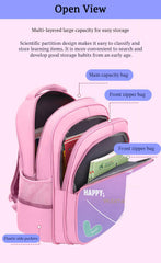SYGA Kids School Bag Love Design, Lightweight Backpack for Elementary school students (Pink)