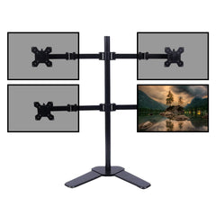 SYGA Monitor Stand Arm Desk Mount Fully Height Adjustable Bracket Ergonomic 180 Tilt, 360 Rotation & 360 Swivel Arm (Quad Monitor Stand Base Bracket)