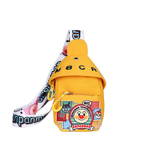 SYGA Celebrity Cartoon Canvas Small Bag Girl Children's Bag Shoulder Messenger Bag Chest Bag(Yellow)