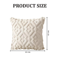 MOMISY Corduroy Cushion Throw Pillow Covers, Diamond, 45 x 45 cm, 18 x 18 inch (2, Beige2)