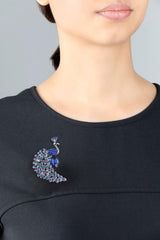 SYGA Brooch Pin Fashion Crystal Rhinestone Jewellery Pin Vintage Clothing Accessories Decoration Retro Crystal Peacock Brooches For Men's & Women- S236