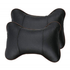 SYGA Set of 2 Car Pillow PU Seat Neck Headrest Four Seasons Common Nylon Head Car Rest Pillow (Random Color)