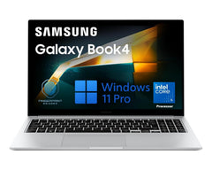 Samsung Galaxy Book4 | Intel Core 5 120U (14th Gen) |16GB RAM | 512GB SSD | Windows 11 Pro | Fingerprint Reader | Intel Iris XE Graphics | RJ45 |15.6"/39.6 cm Full HD |1.53KG | Silver- NP754XGK-LS2IN
