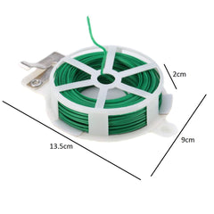 SYGA Portable 164Ft/50M Roll Wire Twist Ties Green Garden Cable & Gardening Climbers Slicer