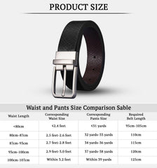 SYGA Men's PU Leather Belt, Casual Lizard Pattern, 122 cm Length, 3.3 cm Width, (Black+Coffee)